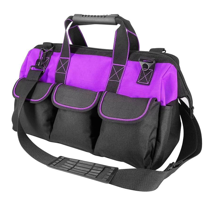 Oseeny 16-inch for women purple Tool Bag Non-slip feet
